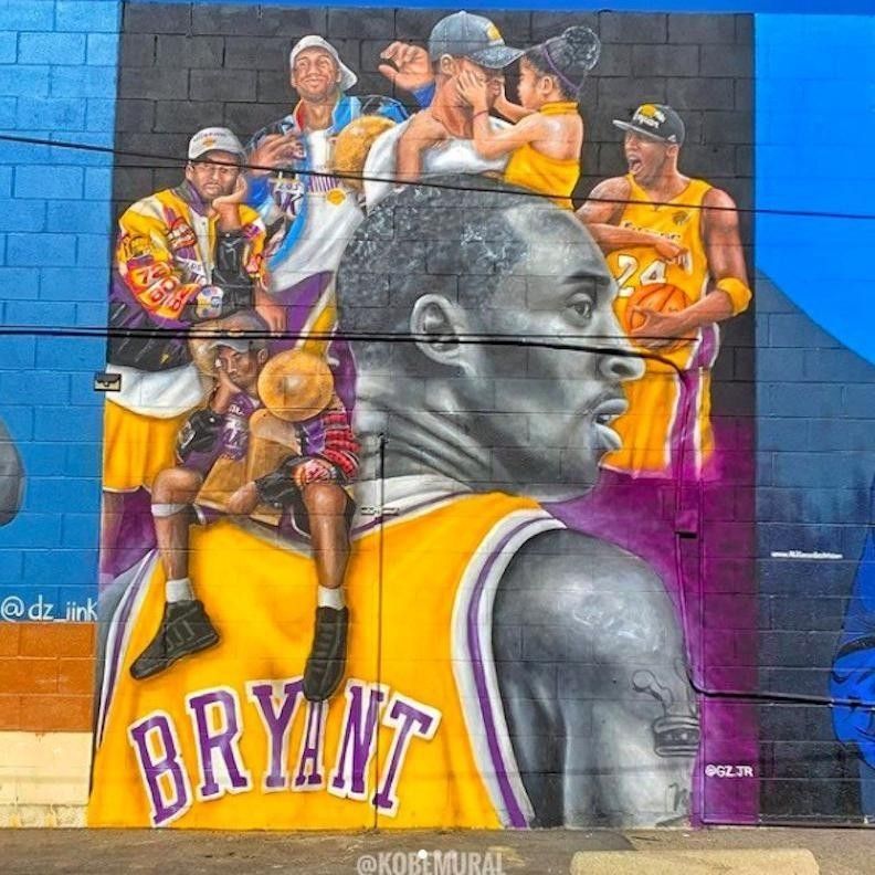Kobe Bryant and Gianna Bryant mural in Glendale, California