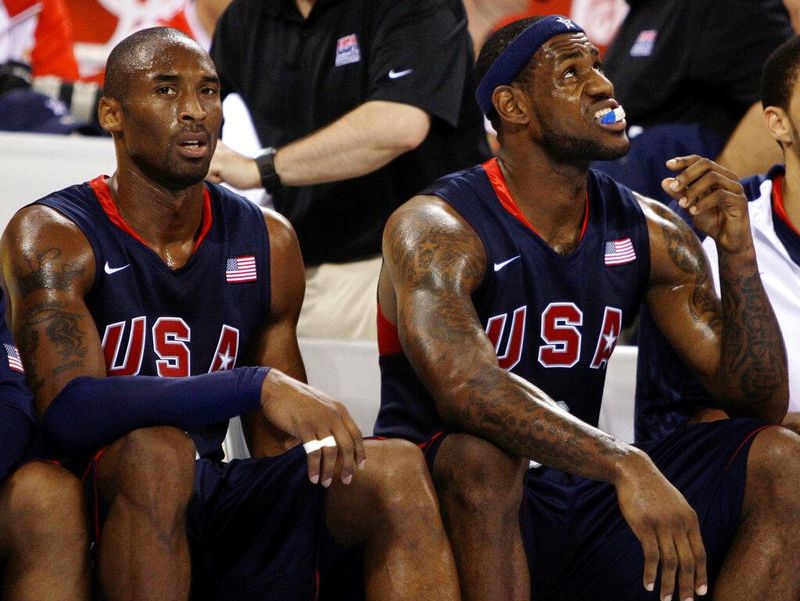 Kobe Bryant and LeBron James for Team USA