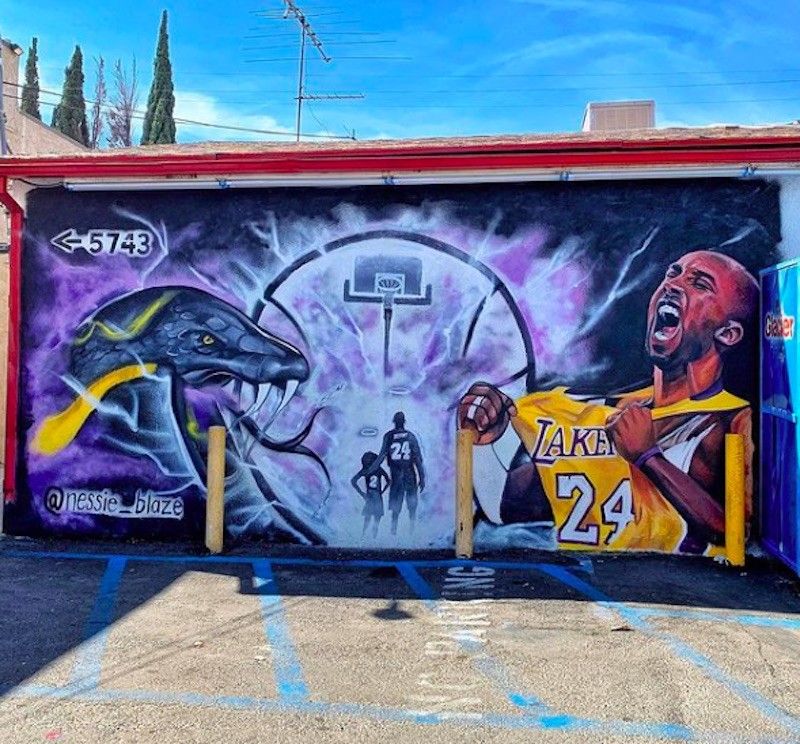 Kobe Bryant mural in North Hollywood, California