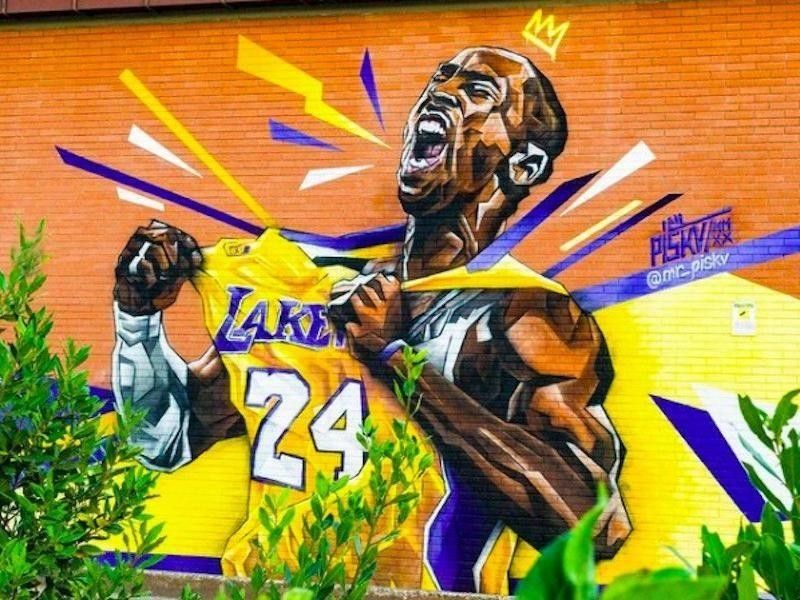 Kobe Bryant mural in Rome, Italy