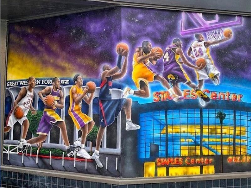 Kobe Bryant mural in Santa Monica