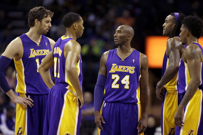 Kobe Bryant, Pau Gasol, Lakers teammates