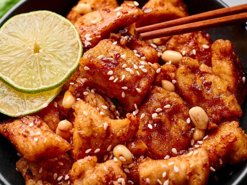 Korean Sweet Fried Chicken Dakgangjeong