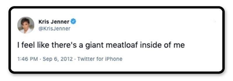 Kris Jenner meatloaf tweet