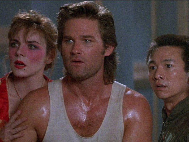 Kurt Russell and Kim Cattrall in "Big Trouble in Little China"