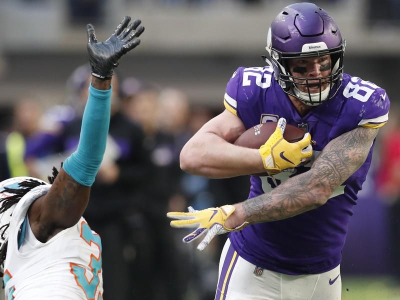 Kyle Rudolph with the Minnesota Vikings