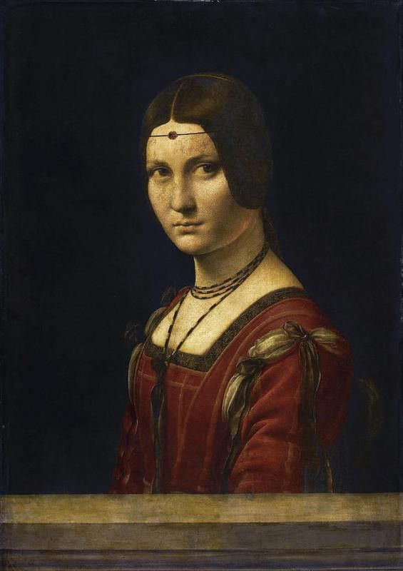 La Belle Ferronniere, Leonardo da Vinci, on loan to the Louvre Abu Dhabi