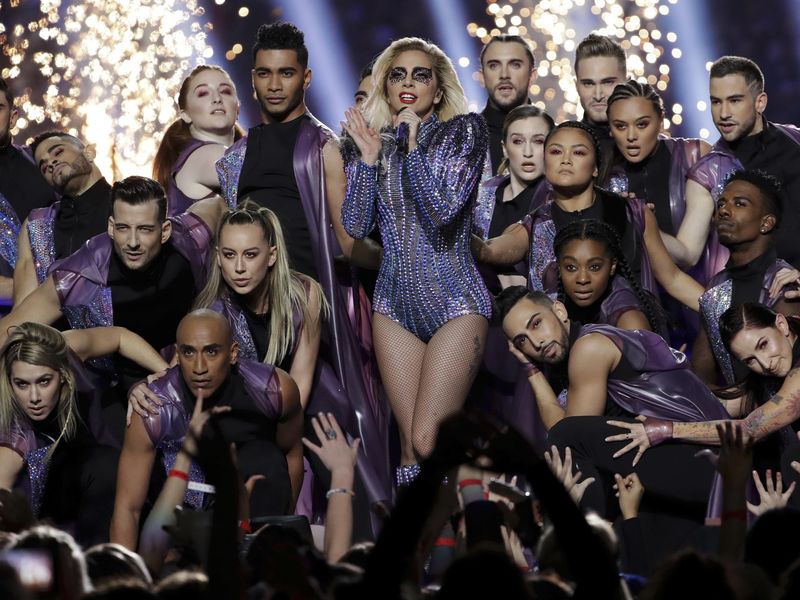 Lady Gaga performs at Super Bowl 51 halftime show