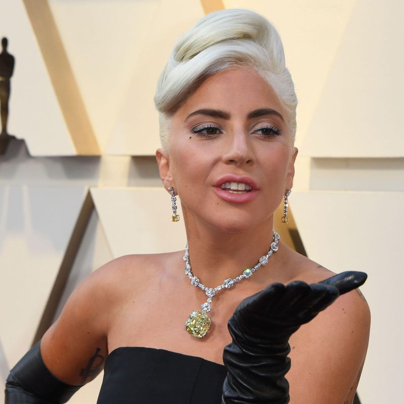 Lady Gaga wearing Tiffany Yellow Diamond