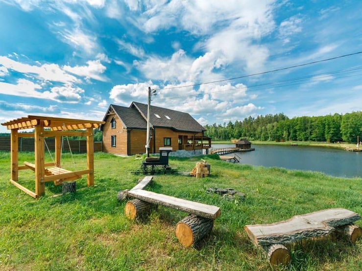 Lake cabin in Ukraine