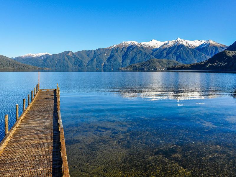 Lake Hauroko in South Island, New Zealand