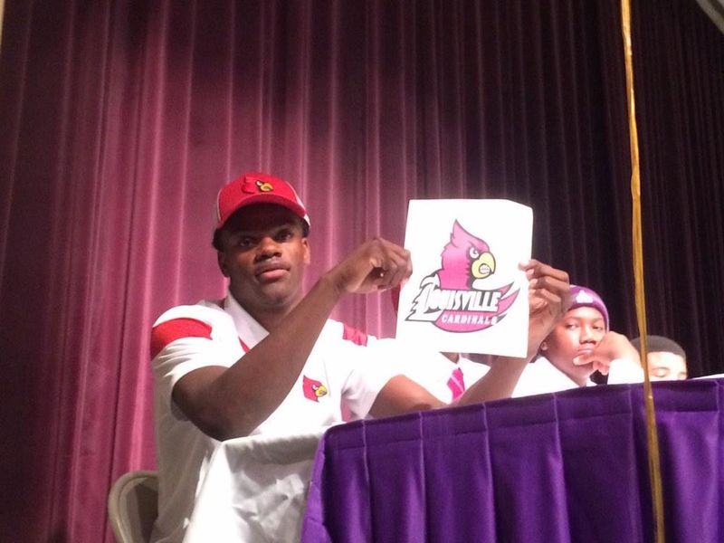 Lamar Jackson signs with Louisville