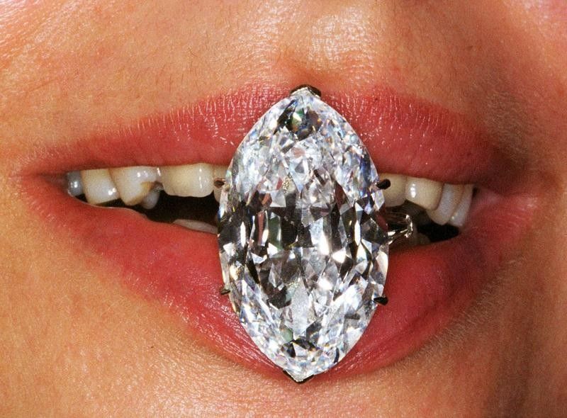 Large diamond in mouth