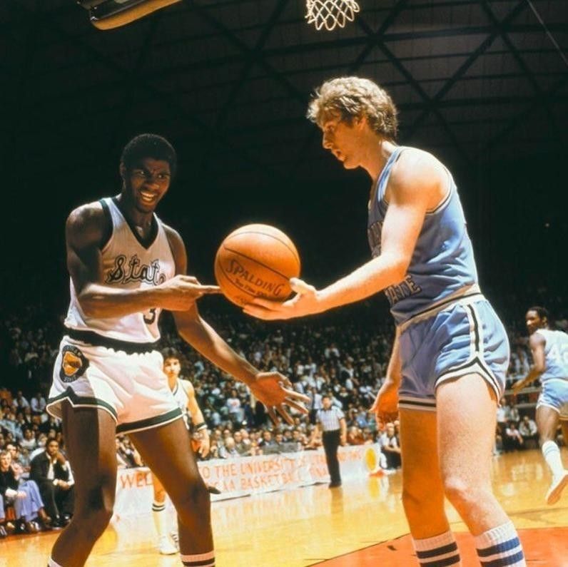 Larry Bird against Magic Johnson in 1979 NCAA national championship