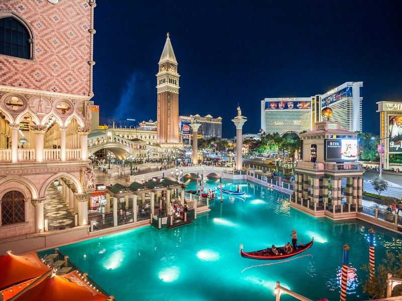 Las Vegas Strip with The Venetian Resort Hotel