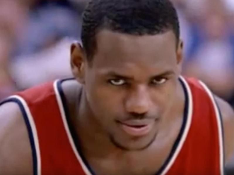 LeBron James in his first commercial