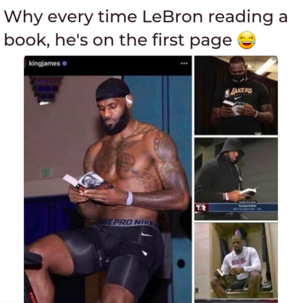 LeBron reading meme