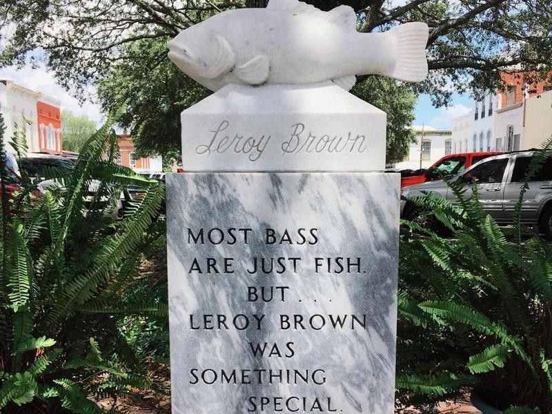 Leroy Brown the Fish memorial statue in Eufaula, Alabama