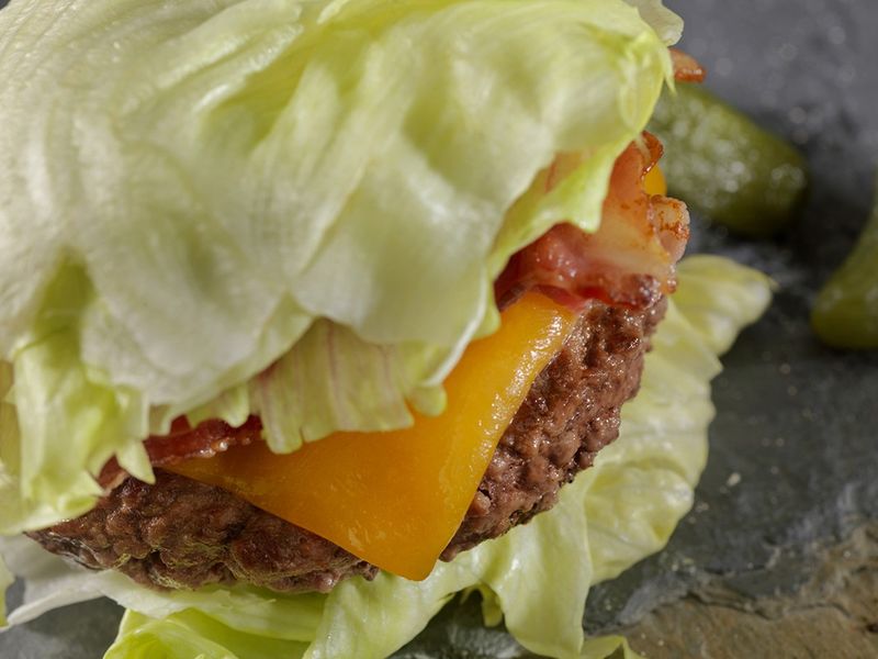 Lettuce on burger