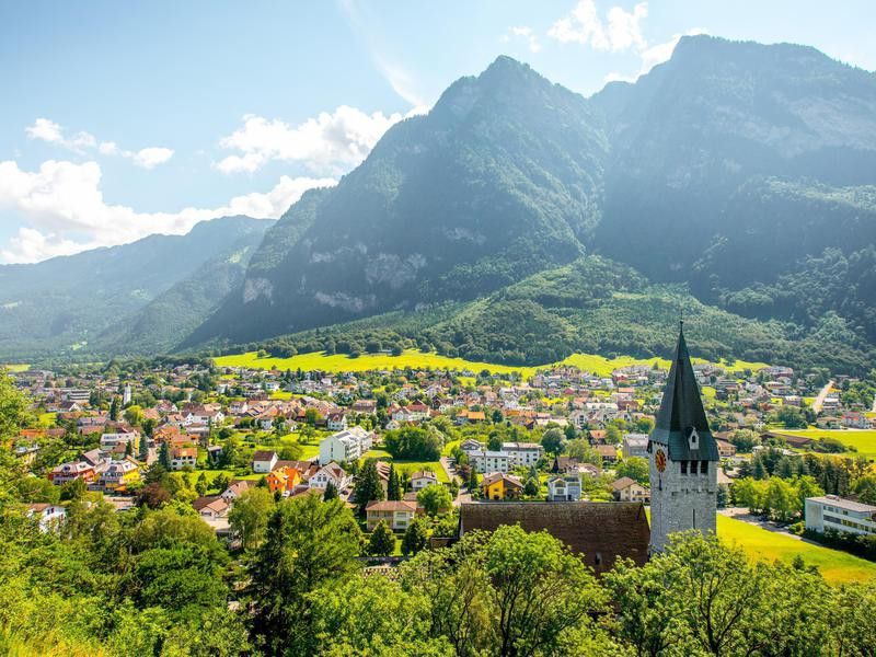 Liechtenstein mountain town