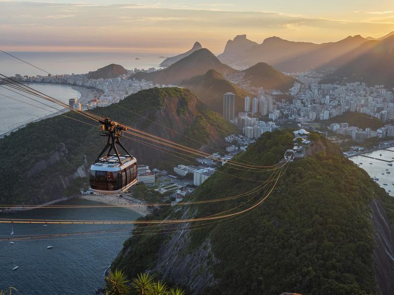 Lift up Sugarloaf Mountain in Rio de Janeiro.