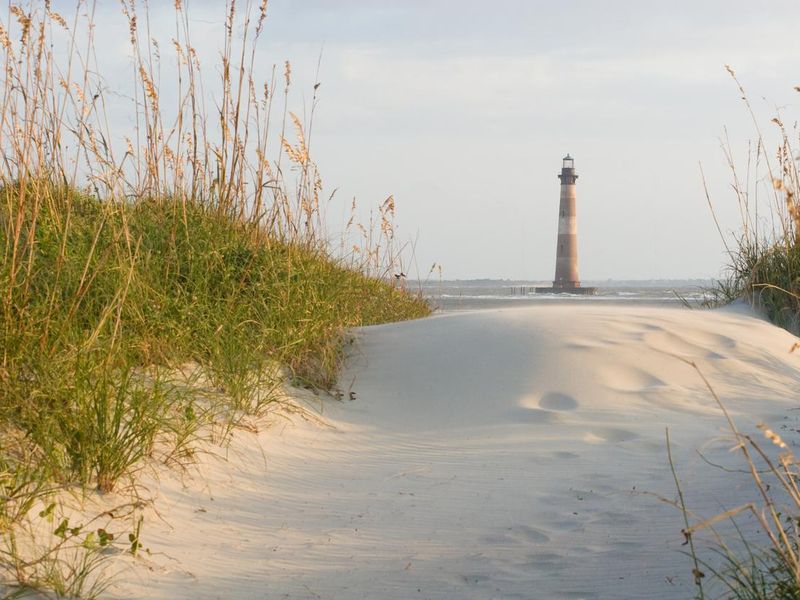 Lighthouse at Folly Beach, South Carolina