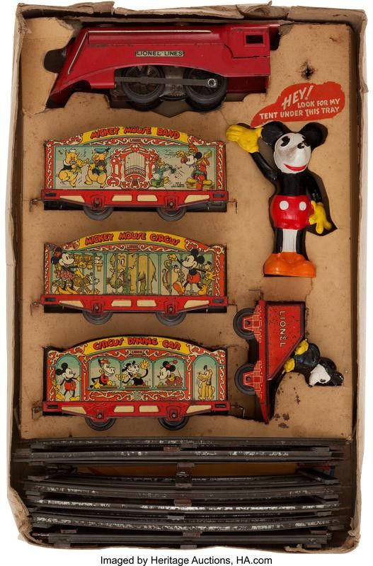 Lionel Pre-War Mickey Mouse Circus Train Set