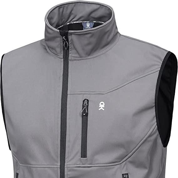 Little Donkey Andy Men's Lightweight Softshell Vest, Windproof Sleeveless Jacket for Travel Hiking Running Golf