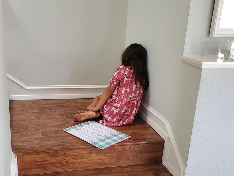 Little girl frustrated with homework