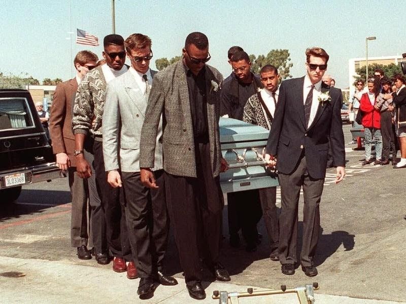 LMU basketball team carries Hank Gathers' coffin