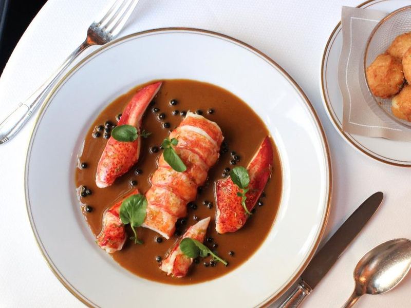 Lobster bisque at Le Coucou in New York City