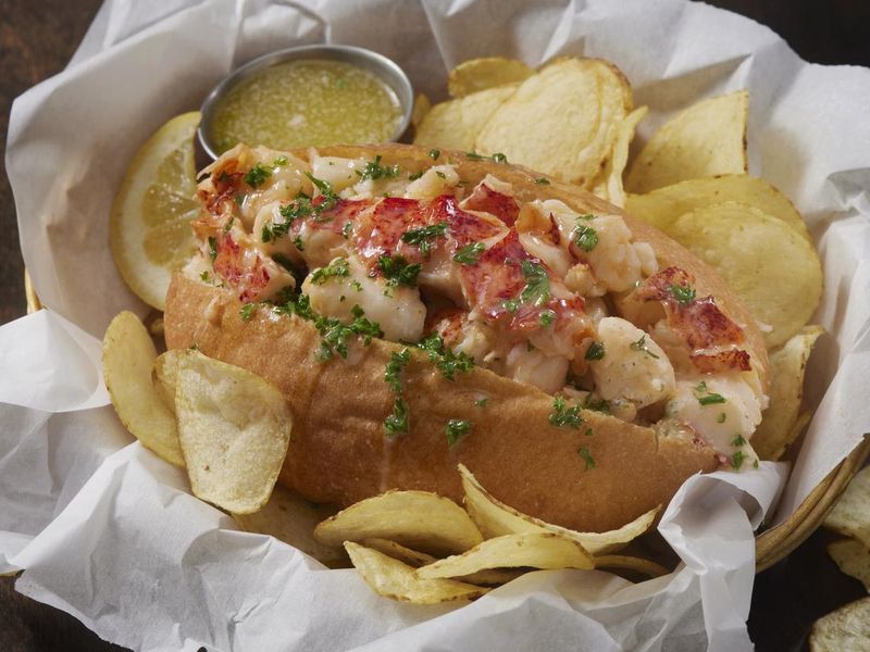 Lobster Roll with Garlic Butter