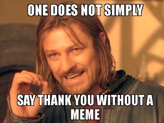 Lord of the Rings thank you meme