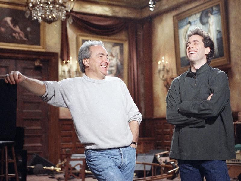 Lorne Michaels and Jerry Seinfeld (right)