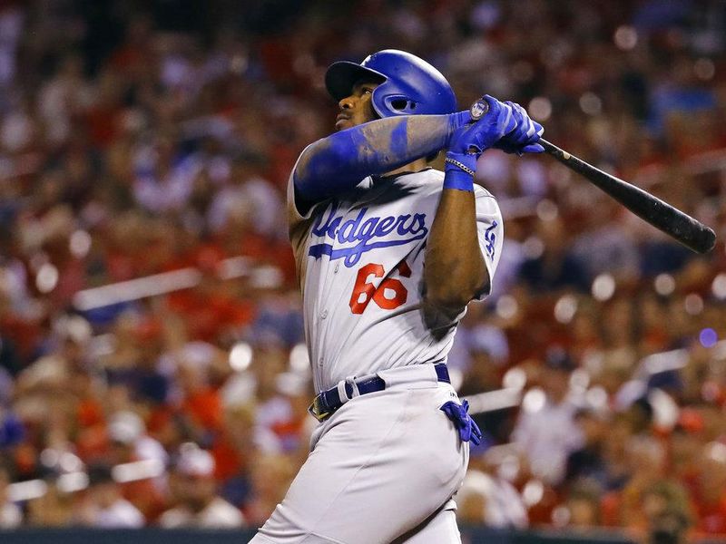 Los Angeles Dodgers hitter Yasiel Puig