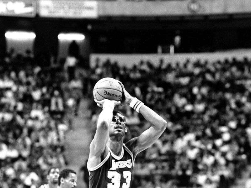 Los Angeles Lakers center Kareem Abdul-Jabbar