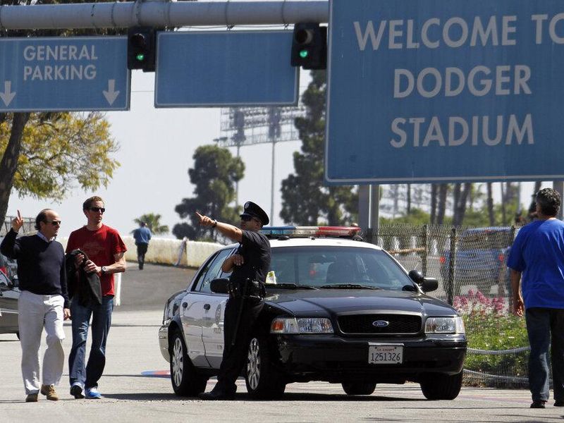 Los Angeles police at Dodger Stadium