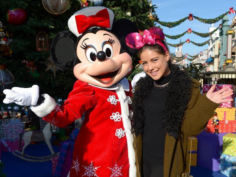Louise Thompson and Minnie Mouse at Disneyland Paris