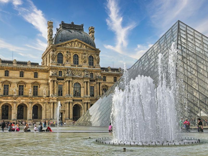 Louvre art museum in Paris, France