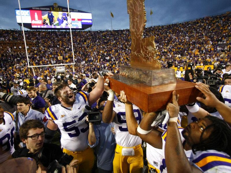 LSU with golden boot