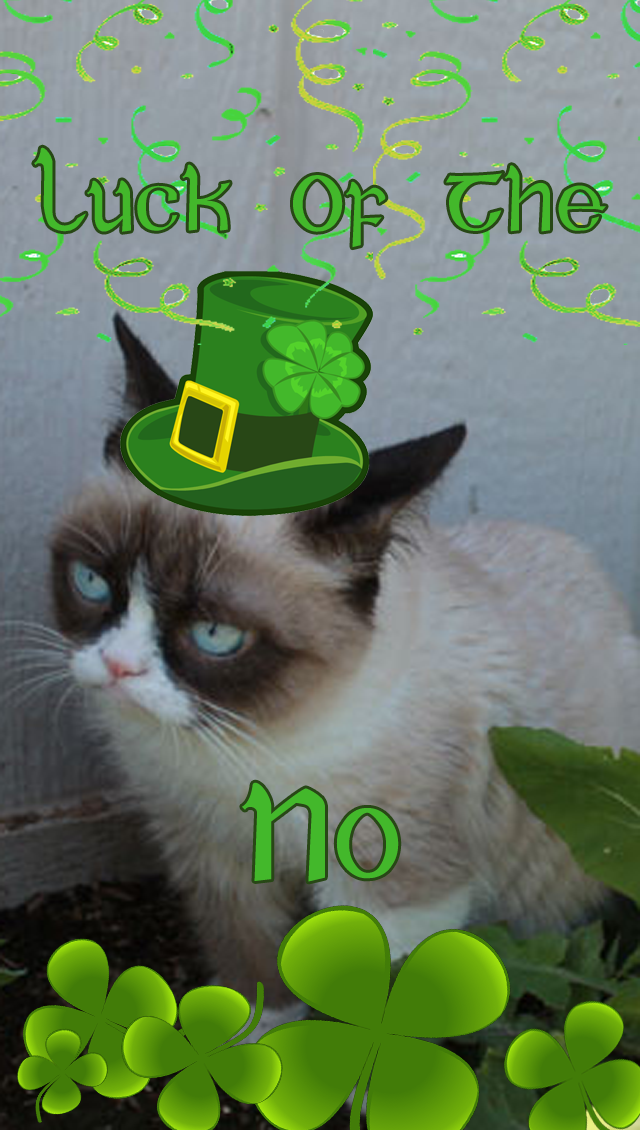 Luck of the no cat Irish meme