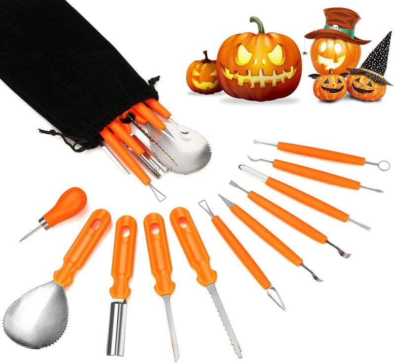 Luditek Halloween Pumpkin Carving Tools 11-Piece Professional Kit