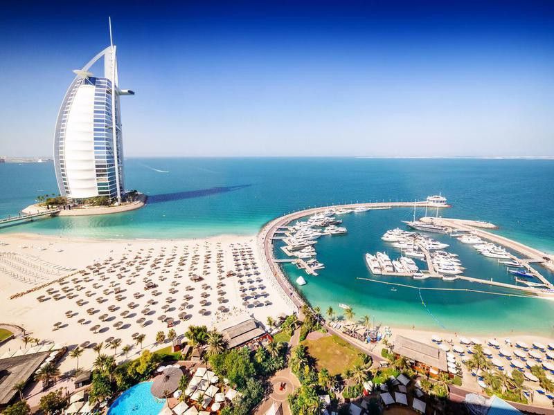 Luxury resort and beach in Dubai