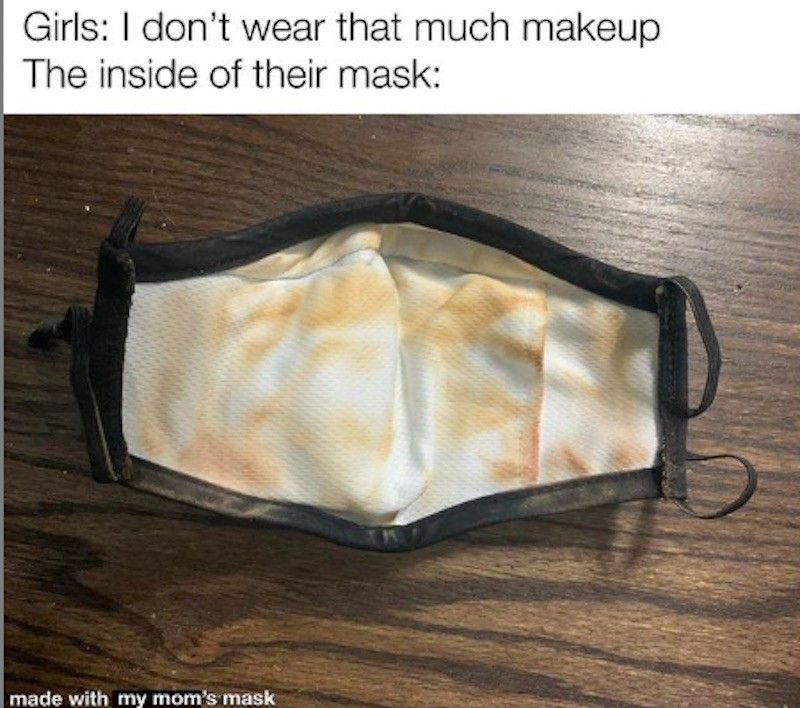 Makeup on mask