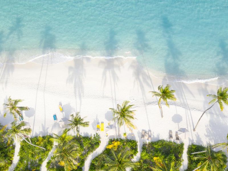 Maldives beach panorama