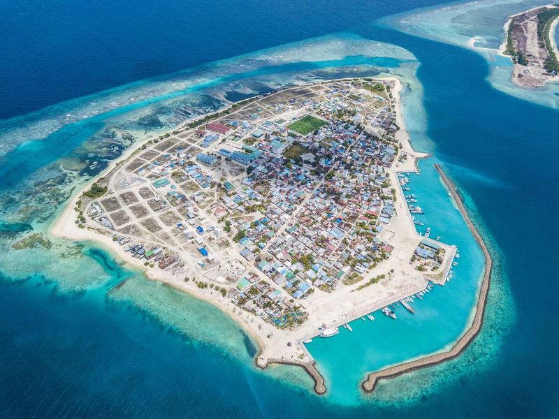 Maldives city from above