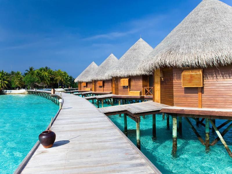 Maldives overwater bungalows