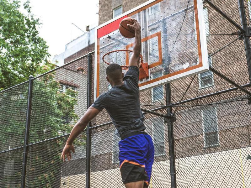 Man playing at West 4th Street Courts in New York Times