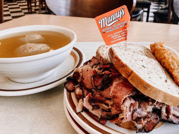 Manny's sandwich and soup