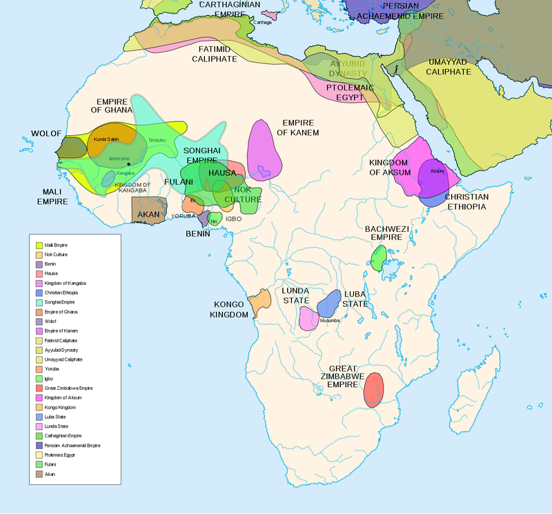 Map of African civilizations